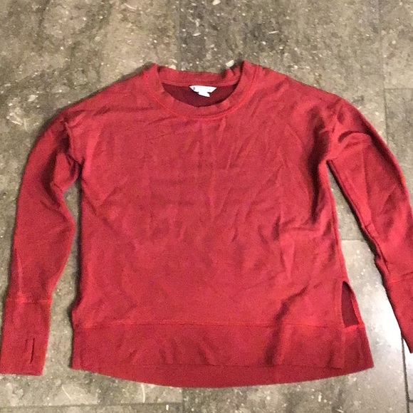 Athleta Tops - Athleta Crew Sweatshirt, Red, M